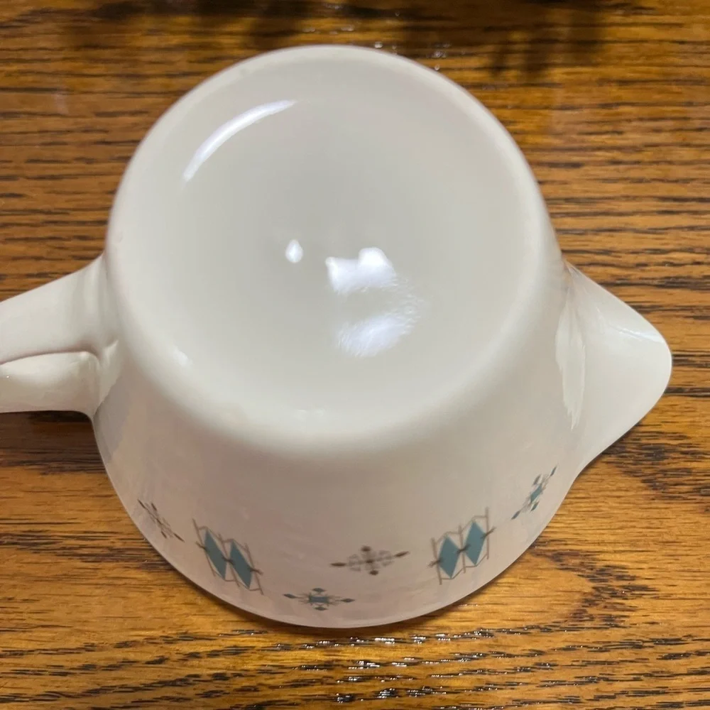 Vintage Salem North Blue‎ Star Burst  Creamer Mid Century Mount Clemens